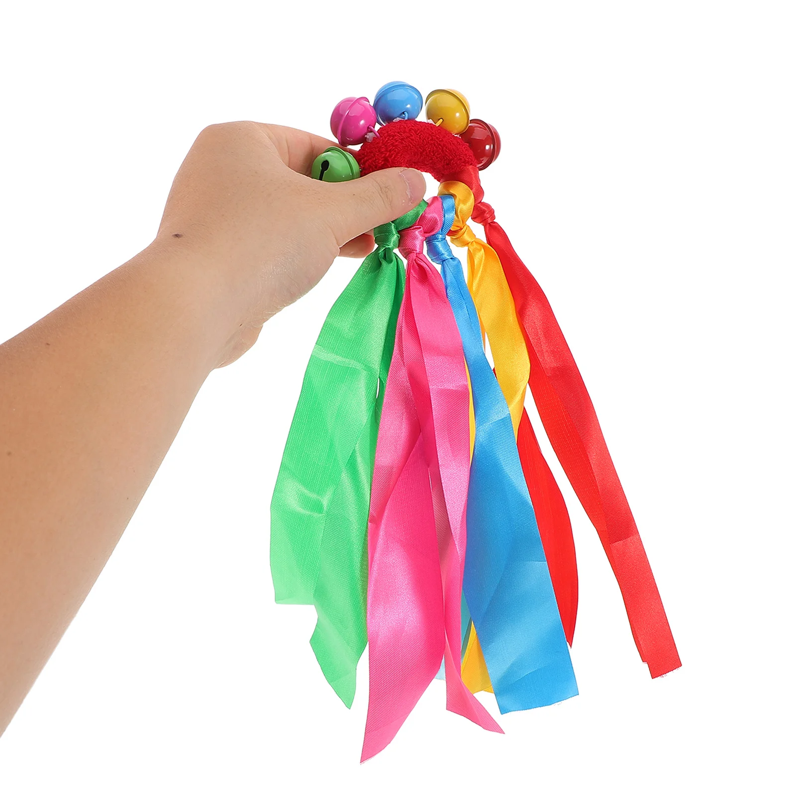 

5pcs Hand Toss Ribbon Colorful Rainbow Streamers With Ring For Kids Dance Party Sensory Toddler Teaching Tool