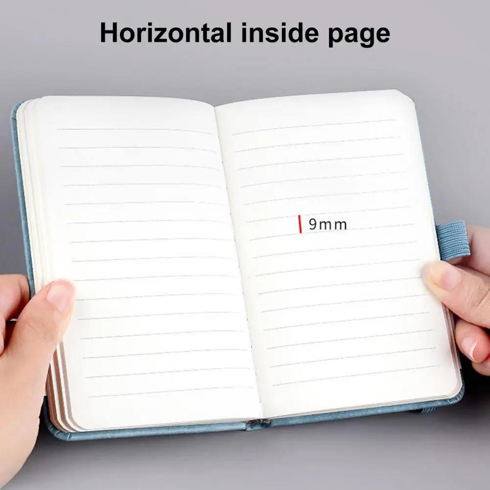 Bookmark Ribbon Notebook Stylish Portable Diary Notebook with Elastic Strap Design Record Notepad for Home Office