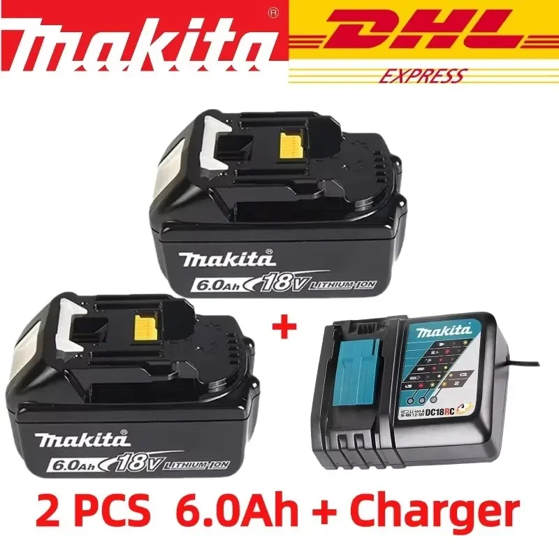 

100% Original Makita 6Ah/5Ah/3Ah for Makita 18V Battery BL1830B BL1850B BL1850 BL1840 BL1860 BL1815 Replacement Lithium Battery