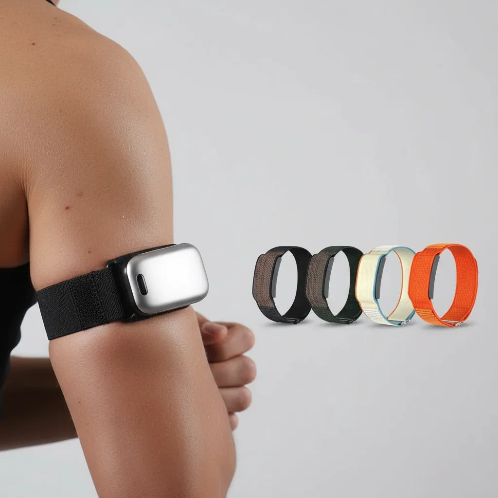 

Nylon Sport Band Bicep Band Loop Design Breathable Fitness Tracker Arm Band Adjustable Replacement Strap for Amazfit Helio Strap