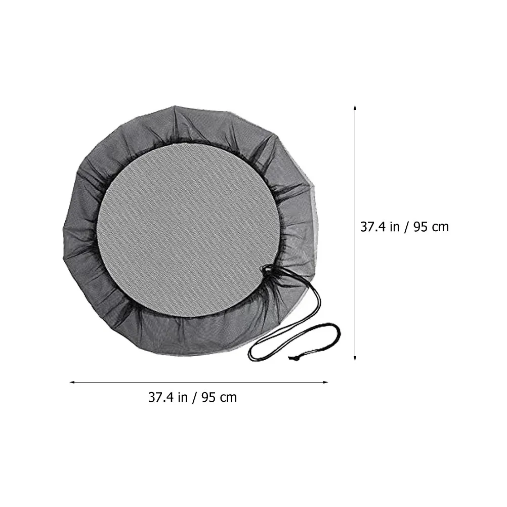 3Pcs Rain Bucket Net Cover Black Mesh Drawstring Rain Barrel Cover Outdoor Protective Filter Net Covers Water Barrel Screen