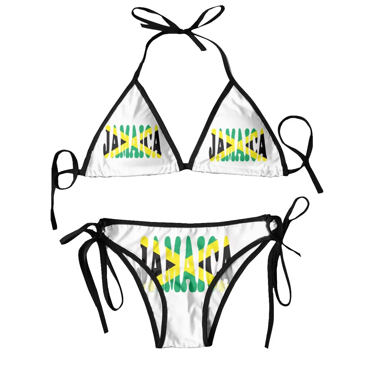 

Bikini Set Swimwear Women Swimsuit Sexy Push Up Swimming Bathing Suit JAMAICA Flag Beachwear Summer Brazilian