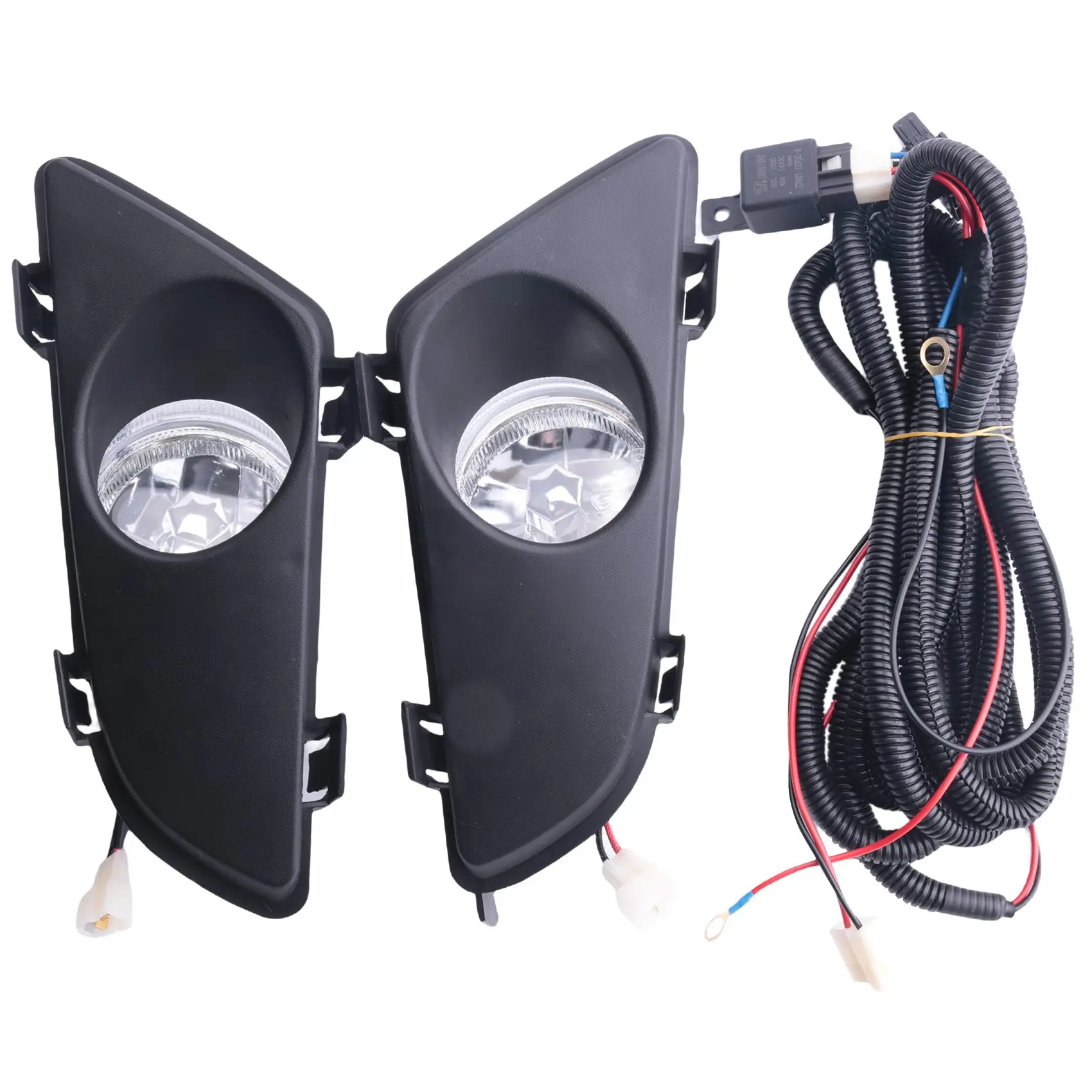 Firmly Front Right & Left Clear Fog Lights Lamp Lens With Wiring Kit For Mazda 6 2003-2005