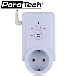 GSM Power Plug Socket With Temperature Sensor Intelligent Temperature Russian/English SMS Remote Control Smart Switch Outlet