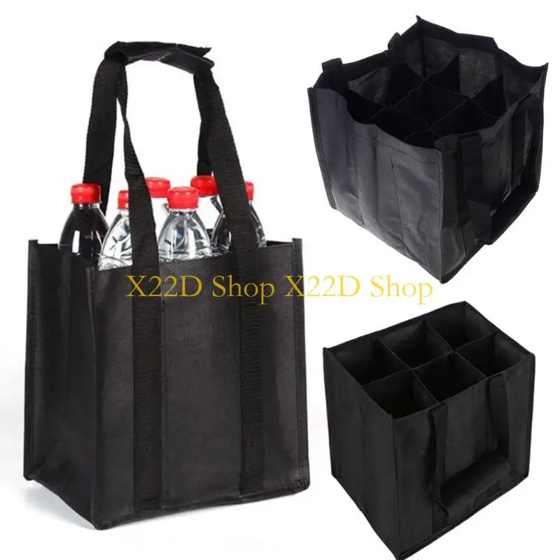 X22D Practical 6 Bottle Hand Bag Separated Pockets Environmentally Friendly Materials Transport Security