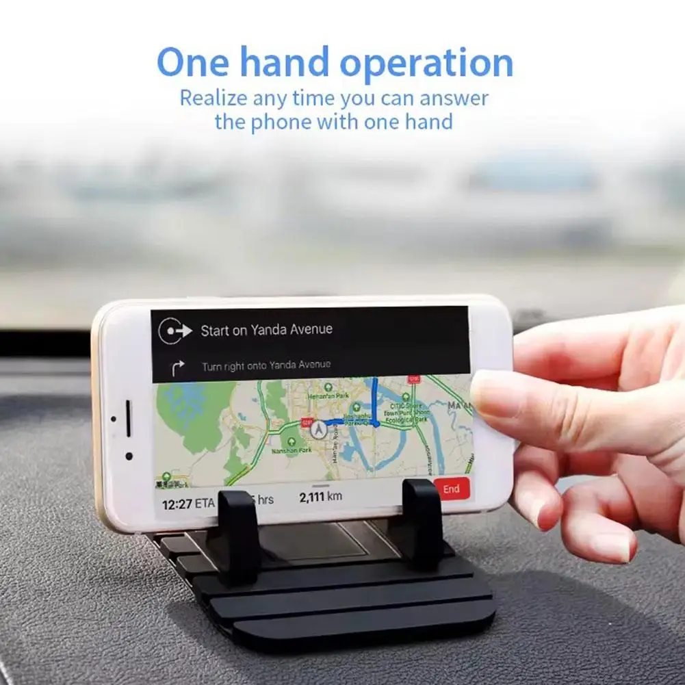Multi Functional Navigation Bracket Car Dashboard Phone Holder Car Mounted Horizontal & Vertical Universal Silicone Phone Holder