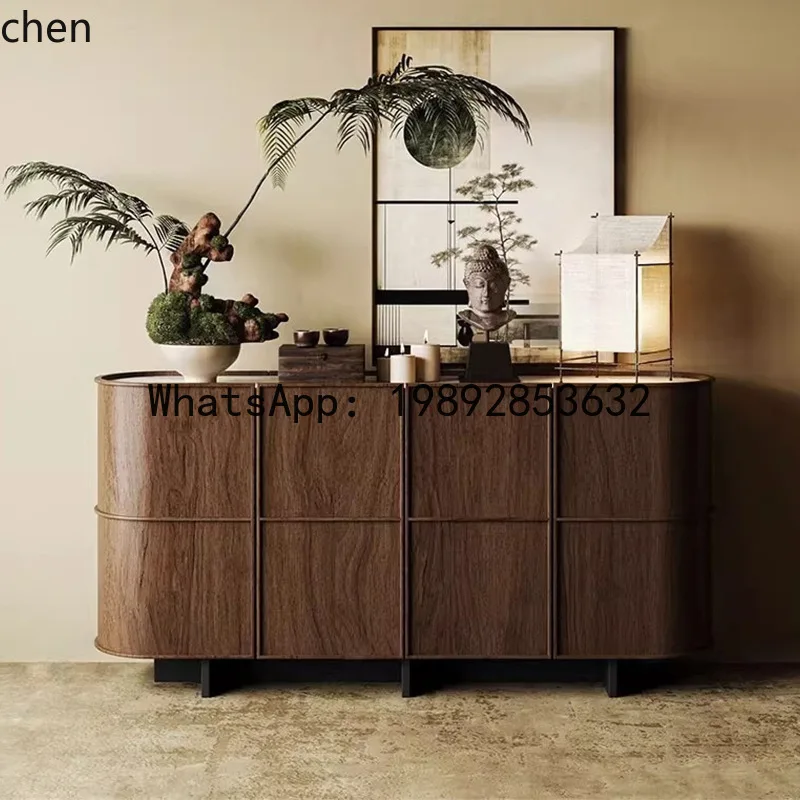 

Шкаф из цельного дерева для прихожей CC, роскошный сервант из каменной доски, шкаф для хранения, настенный декоративный шкаф