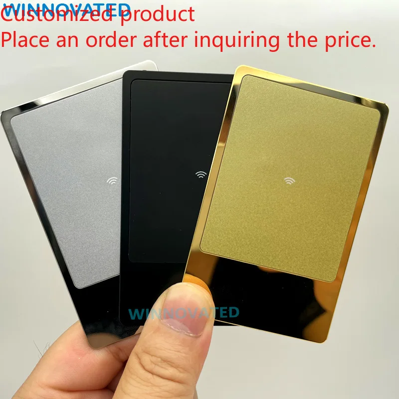 Customized product Wholesale Personalized Stainless Steel Laser Cut Metal RFID Business Card