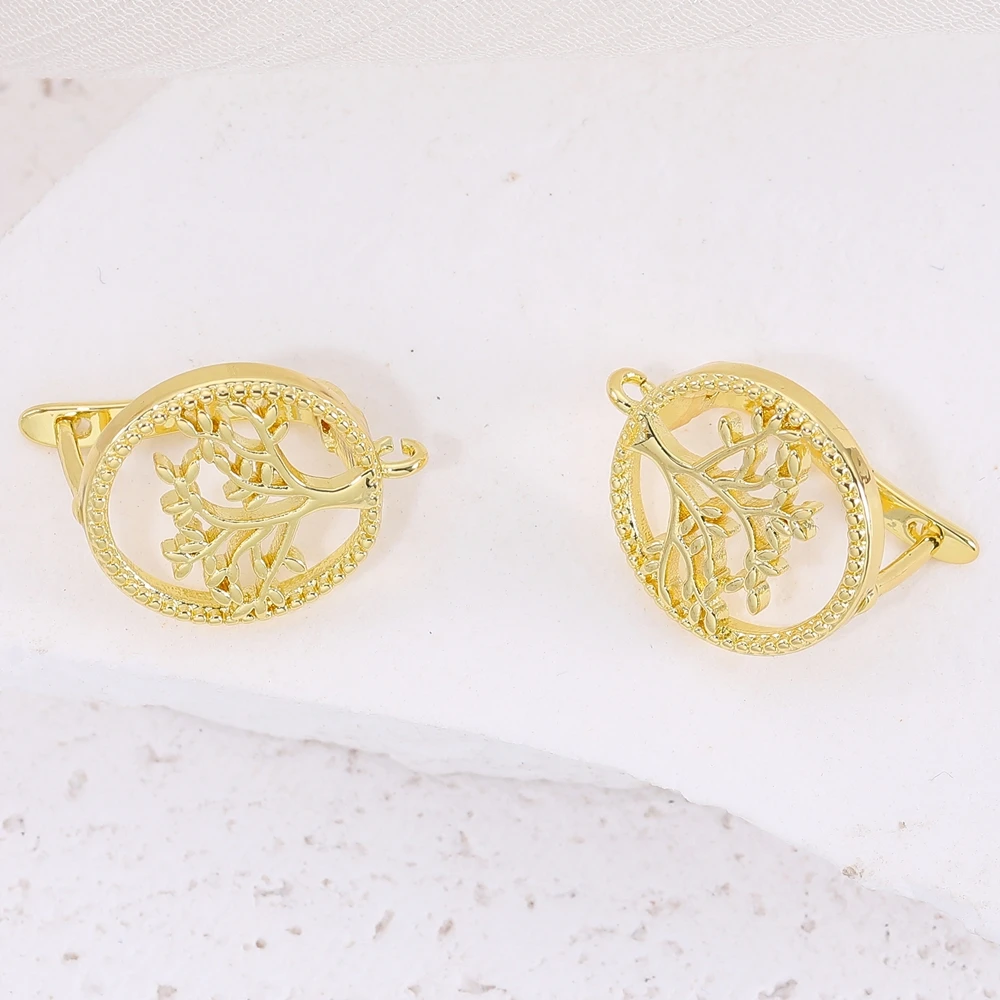 Juya 2 4 6 Teile/los DIY Gold Silber Überzogene Anti-Allergie Verschluss Schwenzy Earwire Stiche Ohrstöpsel Verschluss Ohrring Haken zubehör – Detail 3