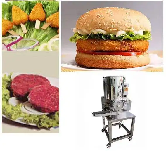 Große vollautomatische Maschine zur Herstellung von Kartoffeln, Rindfleisch, Burger, Patty, Fleisch, Schnitzeln, Formmaschine im Angebot