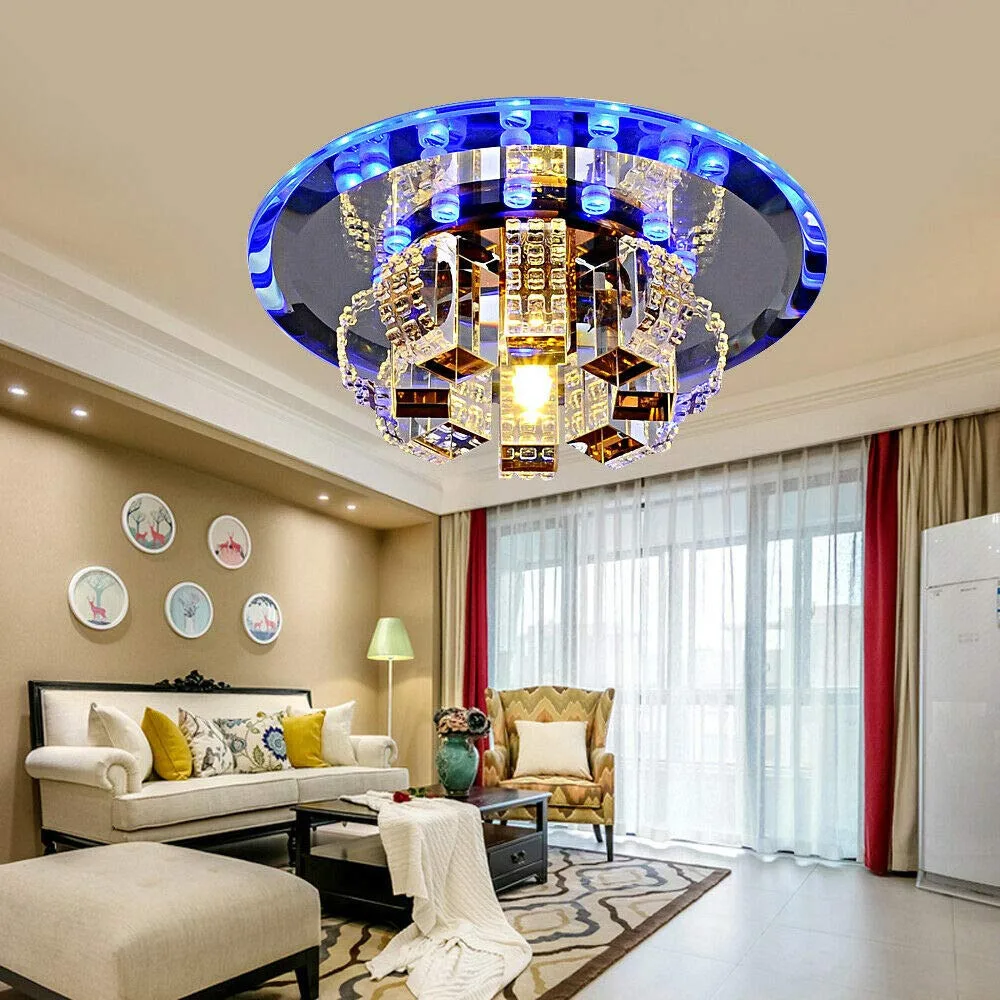 

Flush Mount K9 Modern Crystal Chandelier Lighting Flush Mount LED Ceiling Light Fixture Pendant Lamp