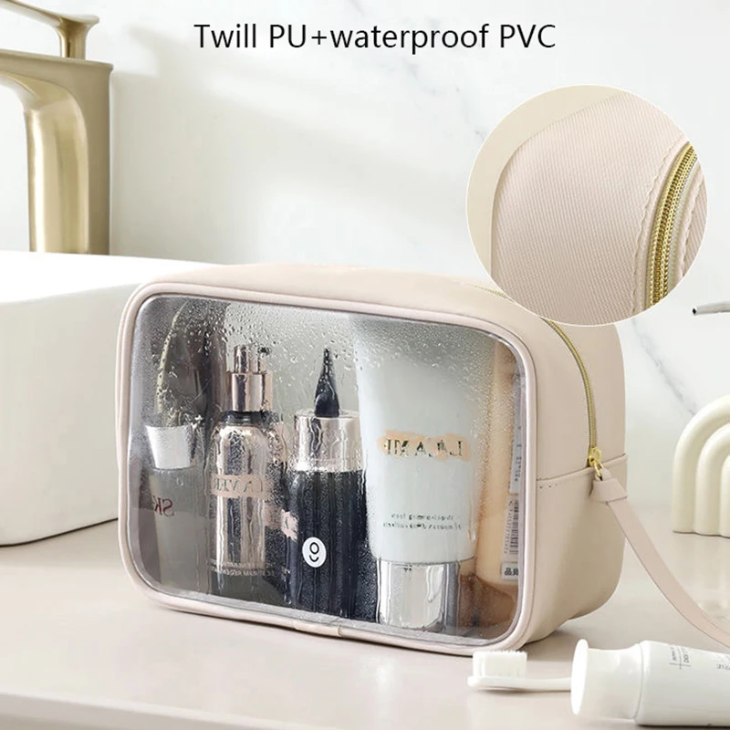 Transparent Wash Bag Makeup Organizer Clear Waterproof Bag Travelling Accesories Portable Toiletry Bag Travel Storage Mini Pouch