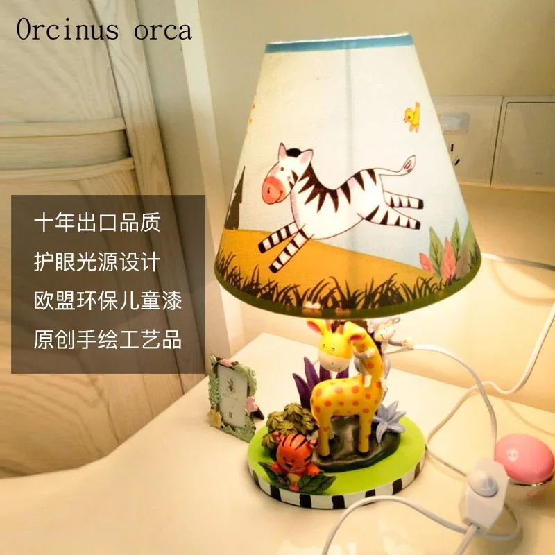 Creative cartoon giraffe desk lamp boy bedroom children's room lamp modern simple and lovely animal table lamp free shipping