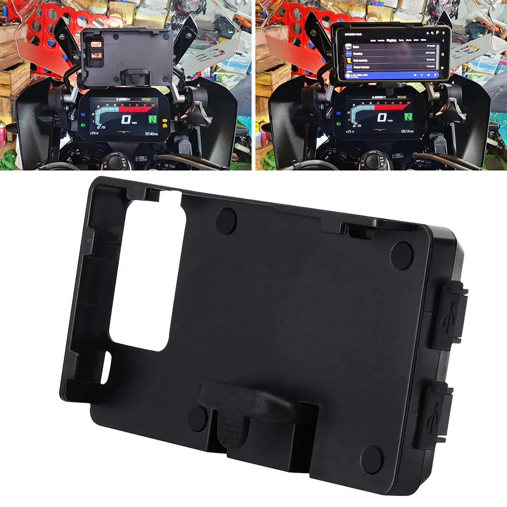 

For BMW R1200GS F800GS F700GS Phone Mount Holder Navigation Bracket With USB Charger For Honda CRF1000L Africa Twin Accessories