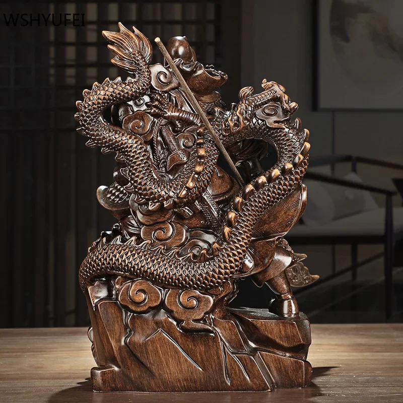 Imagem -04 - Tradição Guan yu Escultura Feng Shui Decoração Sala de Estar tv Gabinete Feng Shui Ornamentos Resina Artesanato Acessórios para Casa