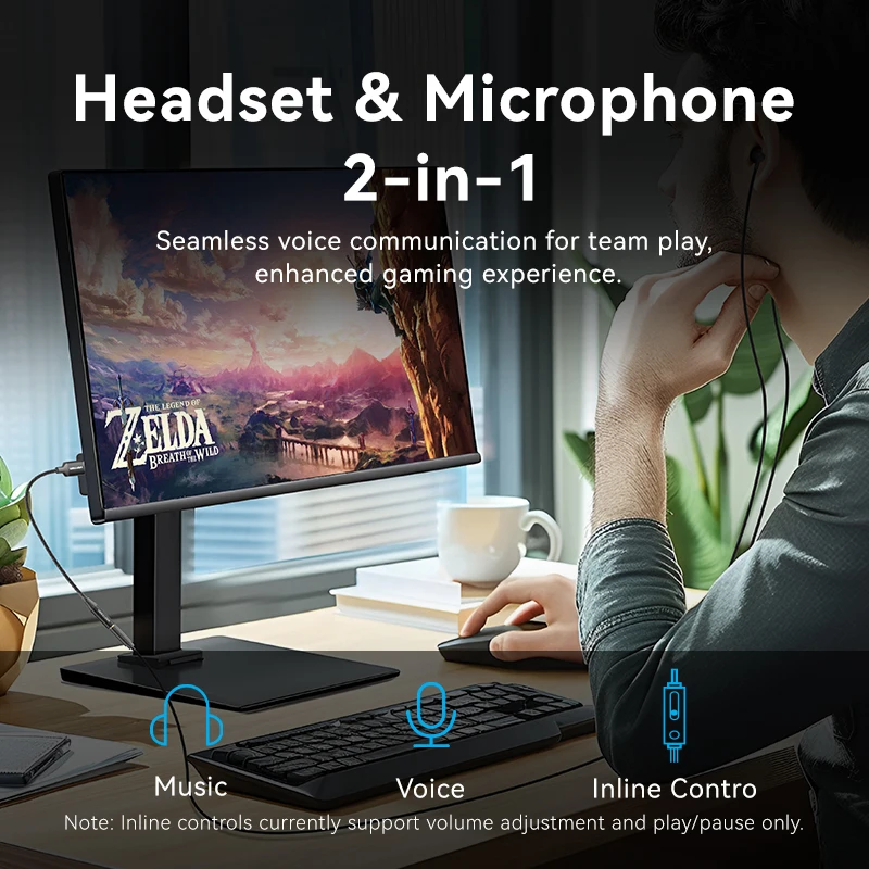 Vention USB كارت الصوت محول الصوت USB الخارجي مع مقبس سماعة الرأس 3.5 ملم لأجهزة الكمبيوتر المحمول PS4 PS5 بطاقة الصوت الخارجية للألعاب #4