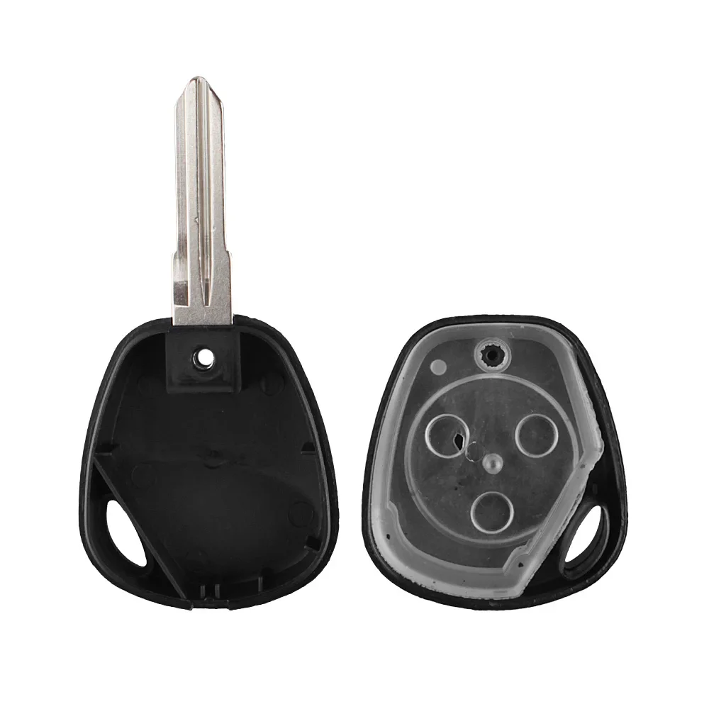 KEYYOU-carcasa de llave de coche remota, carcasa de repuesto sin cortar, cubierta en blanco, Fob ABS, para Lada Priora Kalina, 3 botones