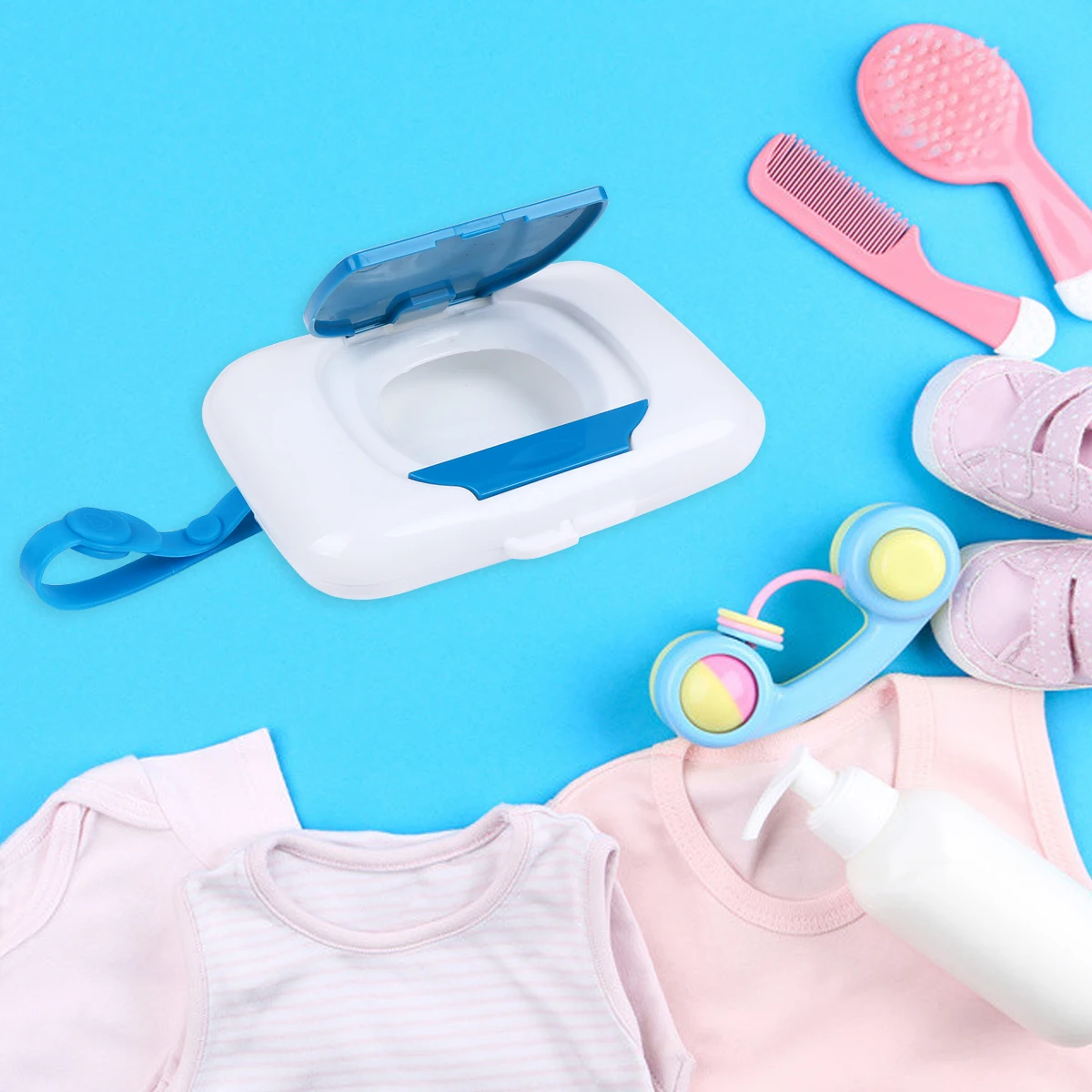 

Portable Wipes Reusable Wet Holder Box Lightweight Storage For Travel Crib Carriage Outdoor Use Convenient Easy Carry