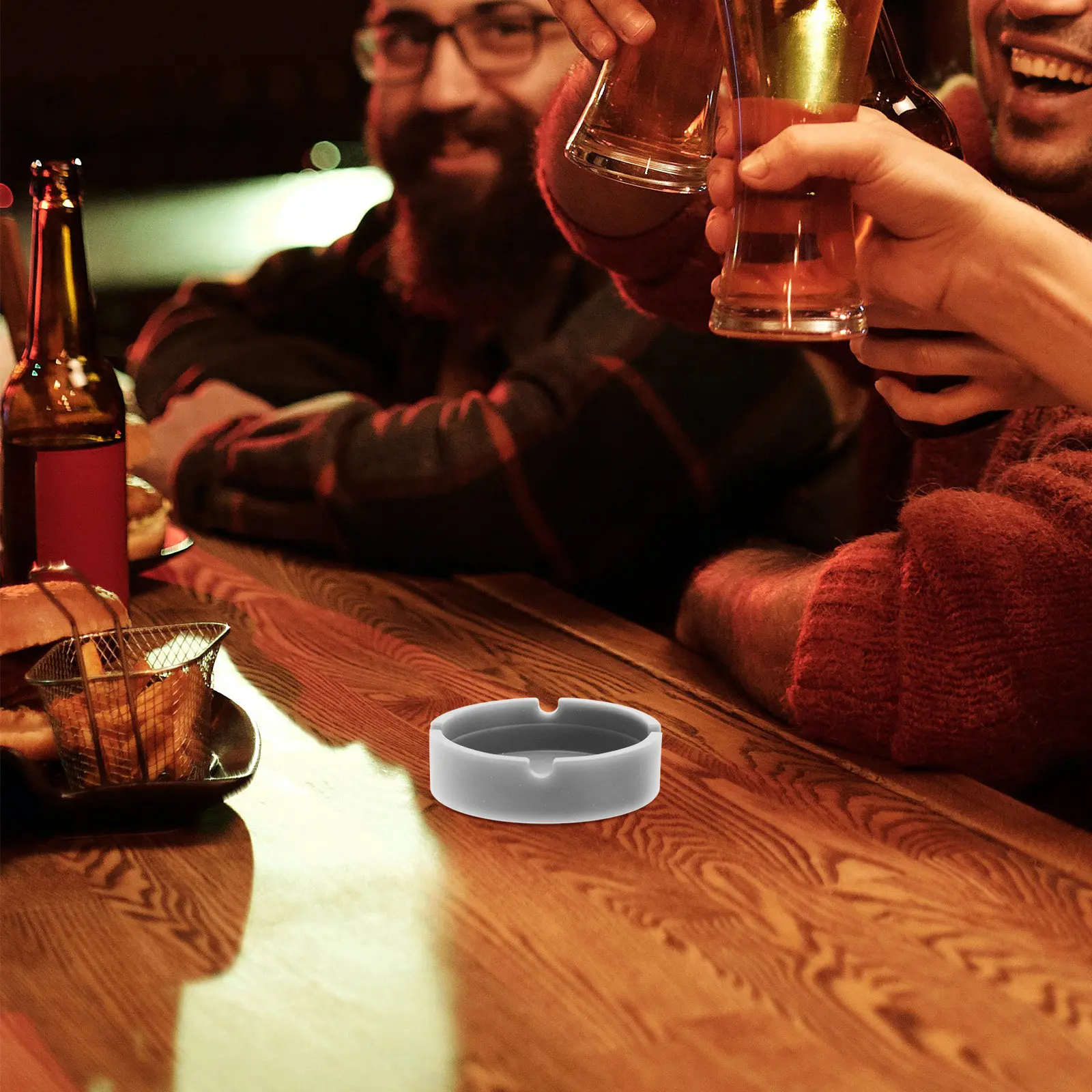 Silicone Wine Bottle Coaster Round Reusable Mat Anti-Slip Protective Pad for Wine Beer Bottle Holder Dining Table Use