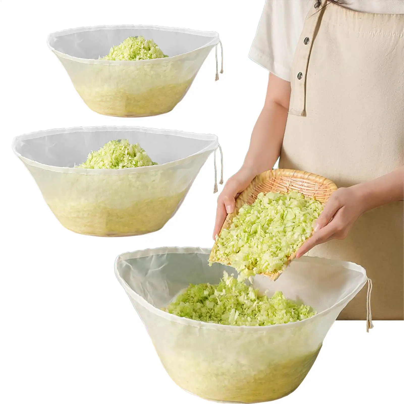 Filter Bags for Straining Large All-Purpose Reusable Fine Mesh Filter Nut Oat Almond Milk Juicing Bags for Vegetable Drinks
