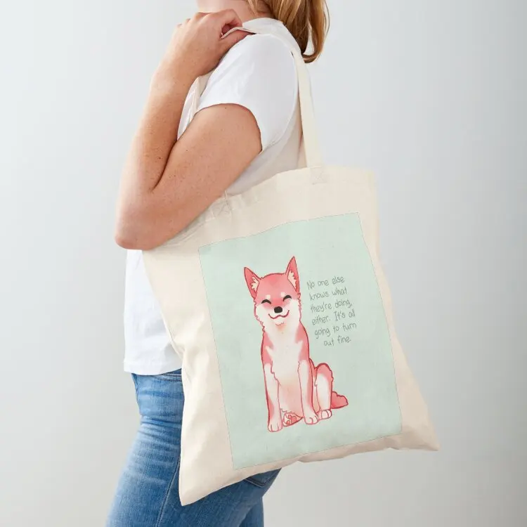 

No One Knows What They're Doing Shiba Tote Bag canvas bags Beach bag Gift bags tote bag screen