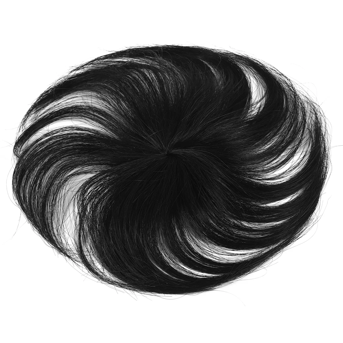 Human Hair Topper Wig with Bangs Increase the Amount of Hair on the Top of the Head to Cover the White Hair Hairpiece A