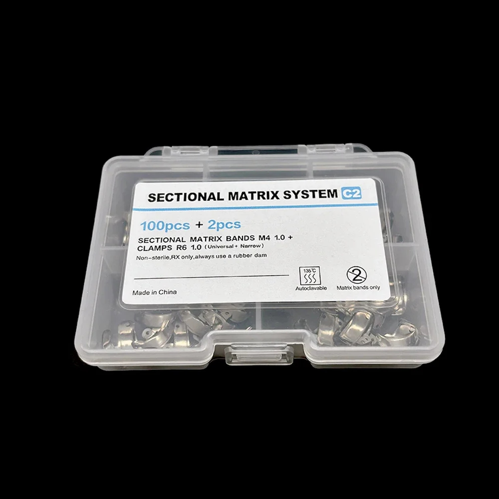 مجموعة أربطة مصفوفة NiTi للأسنان مكونة من 102 قطعة مع حلقات محيطية مقطعية لمجموعة ترميم المركب الخلفي #1