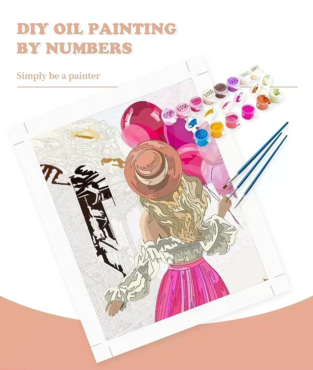 Natale Inverno Festival Arte Pittura a olio digitale fai-da-te Amici di famiglia Raccolta Regalo dipinto a mano per la decorazione della parete di casa