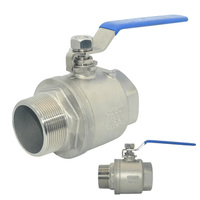 304 Stainless Steel 2P Ball Valve 1/4 3/8 1/2\