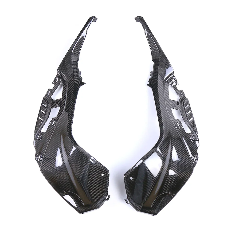 100% Carbon Fiber Motorcycle Tank Side Panels Fairing Guard For BMW S1000RR M1000RR S1000R M1000R 2019-2021 2022 2023 2024 2025 view 2