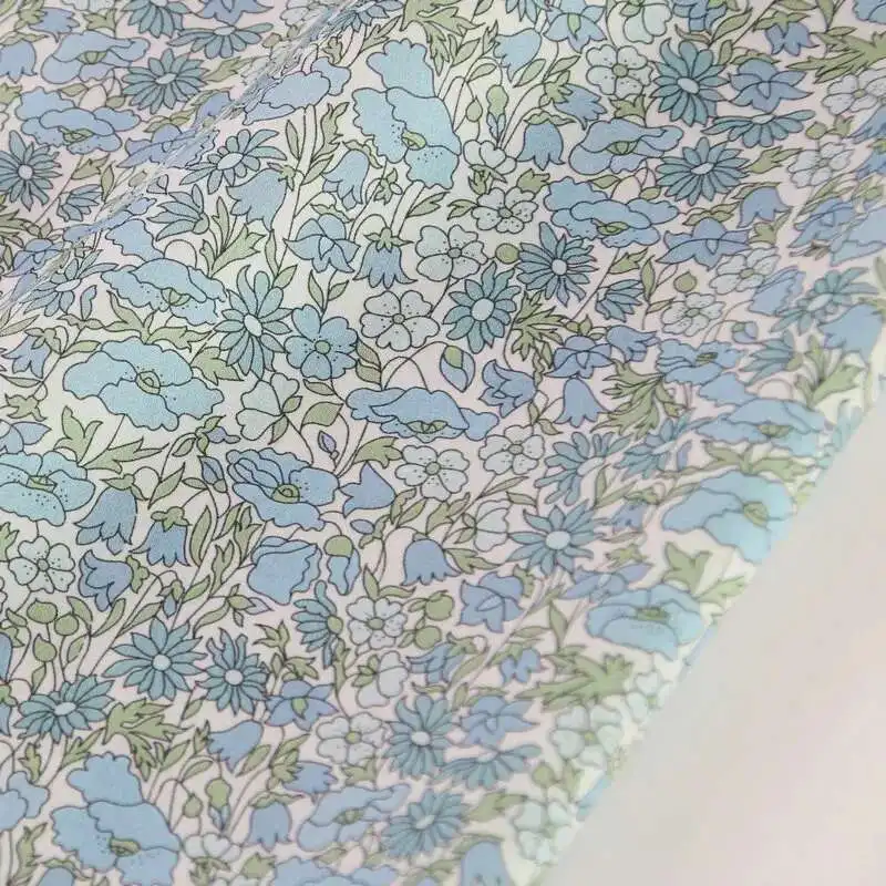 

Мако и ромашка с принтом синих цветов на заказ 48. Liberty Ткань с лондонским принтом 100% хлопок газон для детского платья Ткань «сделай сам»