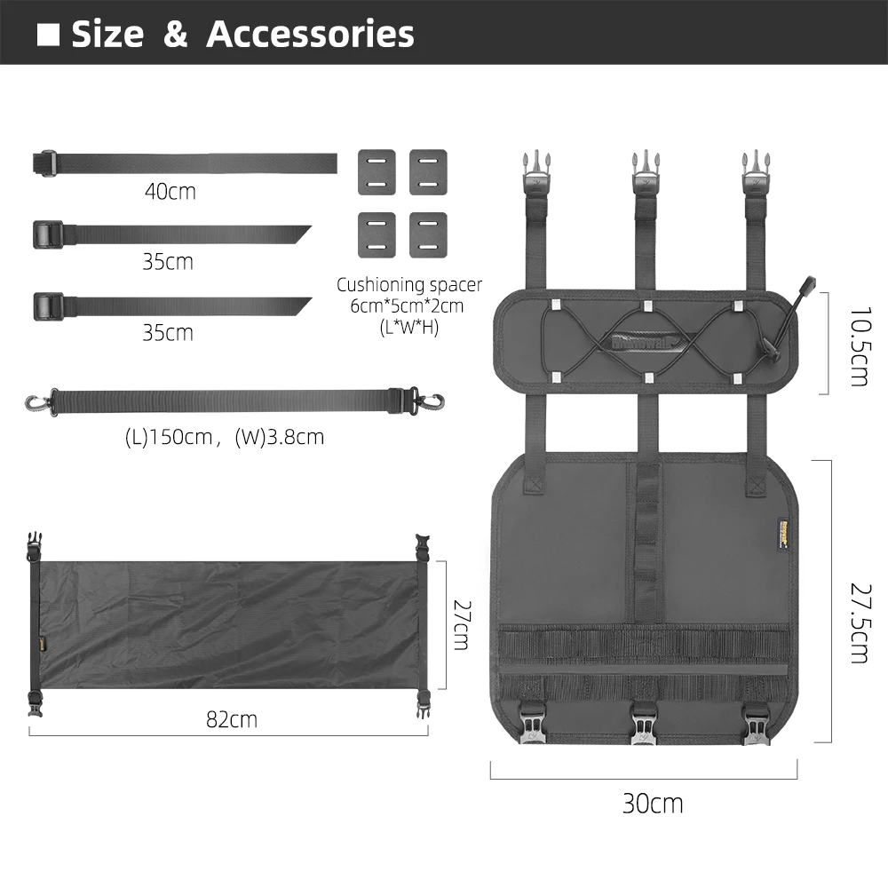 Bolsa para bicicleta Rhinowalk, bolsa multifuncional para manillar de bicicleta con bolsillos interiores y correas intercambiables