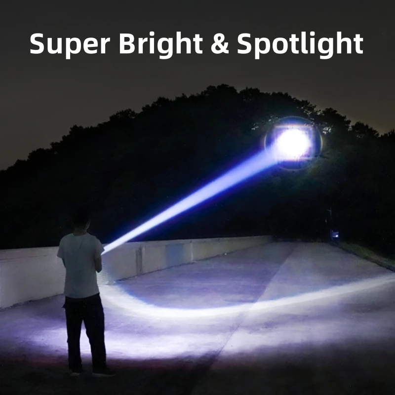 Smiling Shark SD7009 Powerful M80 Hightlight Flashlight, Rechargeable Handheld Torch, For Outdoor Camping, Fishing, Adventure