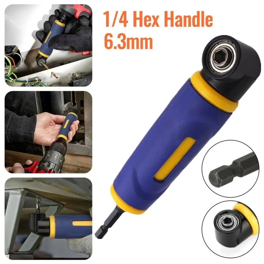 

90 Degree Right Angle Extension Screwdrive Blue Multi Purpose Right Angle Drill Adapter Electric Tool Metal