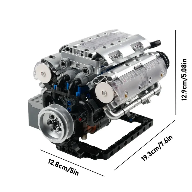 Molde rei motorizado v8 modelo de motor blocos de construção kit com unidade elétrica pistões realistas para adultos/crianças brinquedos presente 10088