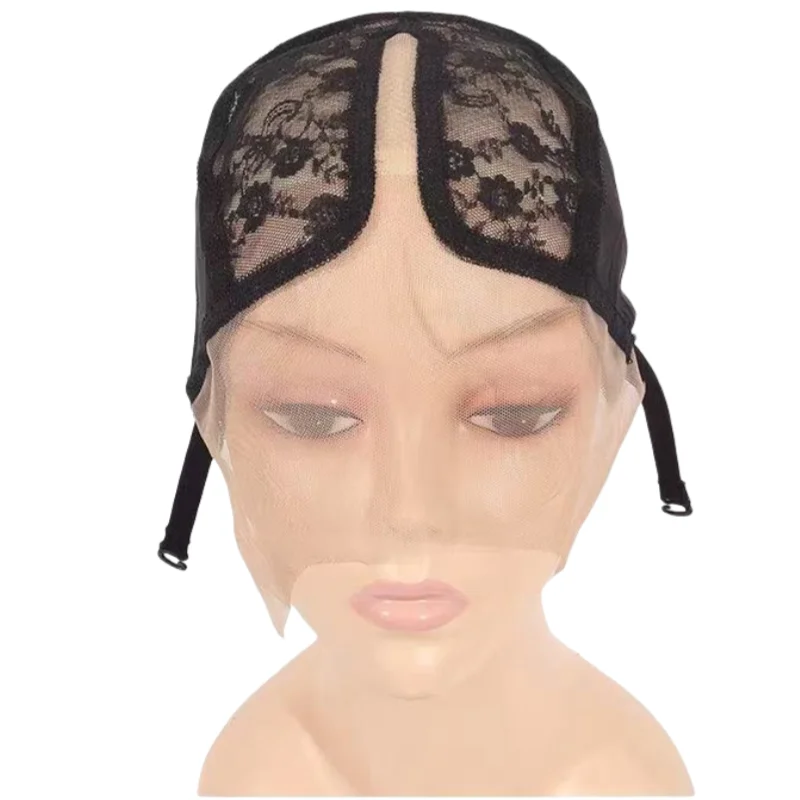 

Best Sale Women Black Glueless Hair Net Hat Wig Making Weave Hairne Adjustable T-shape Lace Elastic Mesh Hair Hair Beaty Salon