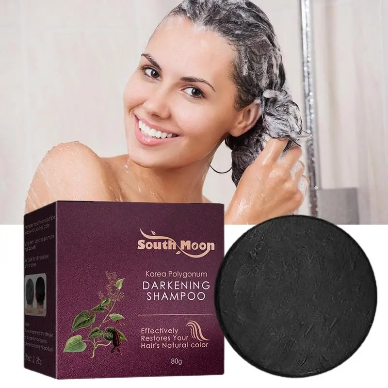 

Korea Natural Poly'gonum Soap Hair Darkening Shampoo Anti Hair Loss Bar Restore Nutrition Regrowth White To Black Solid Shampoo