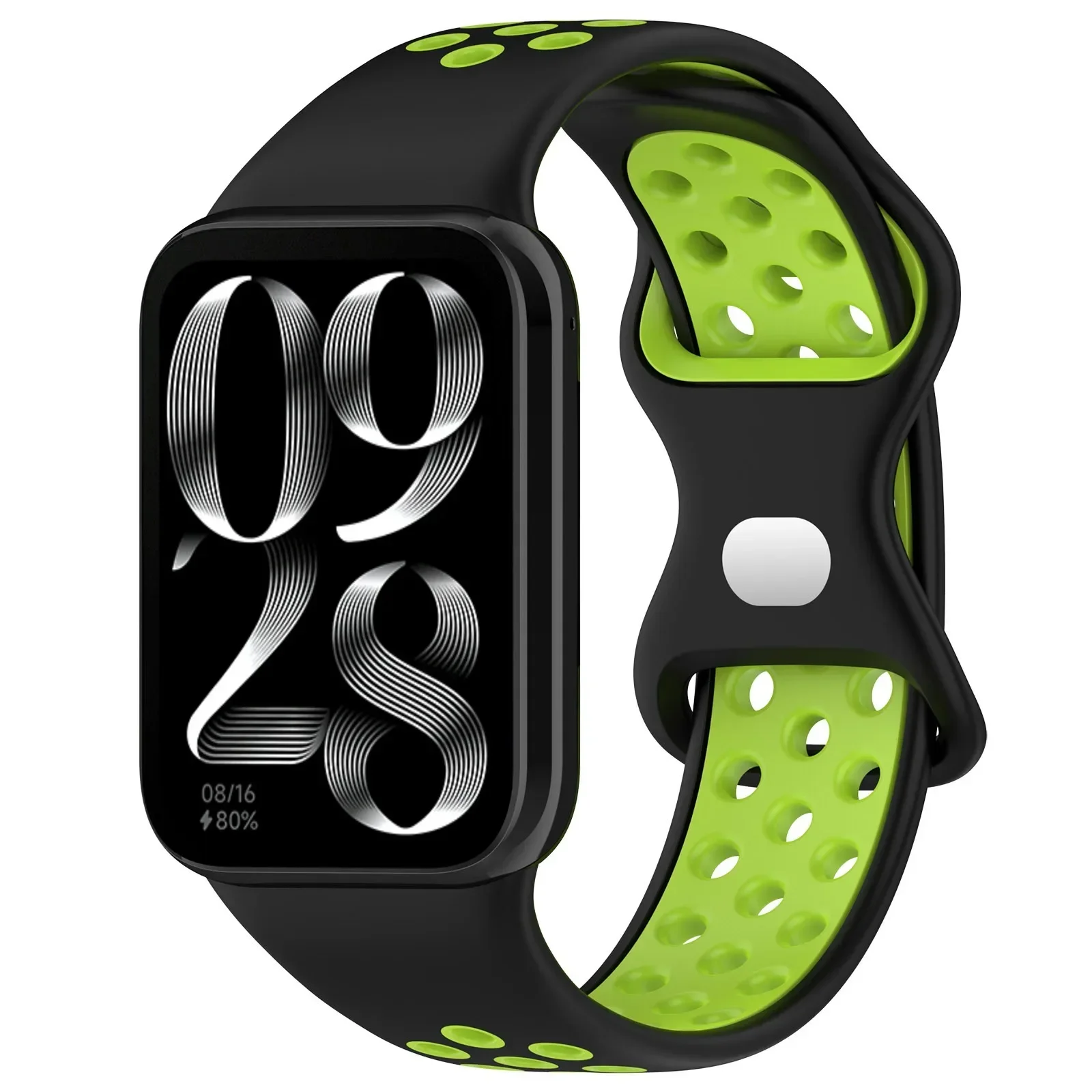 Pulseira de silicone macio para xiaomi mi band 8/9 pro esportes respirável confortável pulseira redmi relógio 5/4 pulseira acessórios