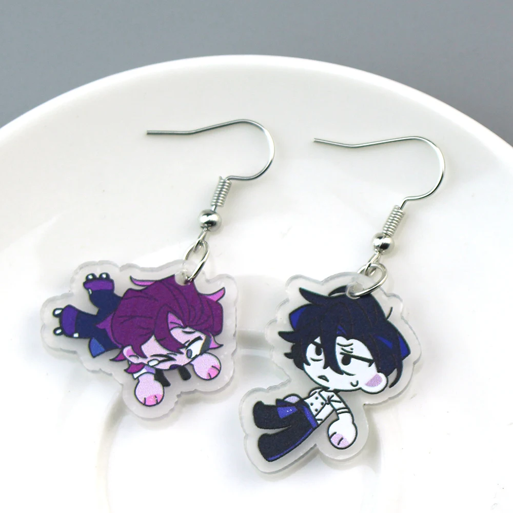 Game Dead Plate Vince Rody Cosplay Pendant Earring 2 Pcs/Set Jewelry Accessories Prop Christmas Gift