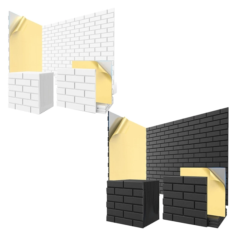 

AIAI 12 Pack Acoustic Panels With Self Adhesive, 12 X 12 X 0.4Inch Soundproof Wall Panels For Home Studio Office Decor