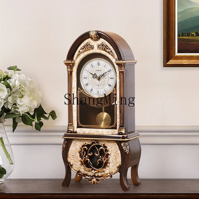 FG retro desk clock living room countertop clock bedroom ornament fashion pendulum clock