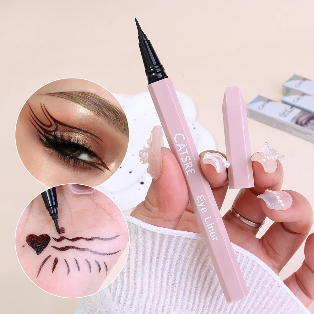 Smooth Liquid Eyeliner Pen Waterproof Easy To Color Lying Silkworm Pen Ultra-thin Fast Dry No Blooming Eyes Tools Korean Makeup