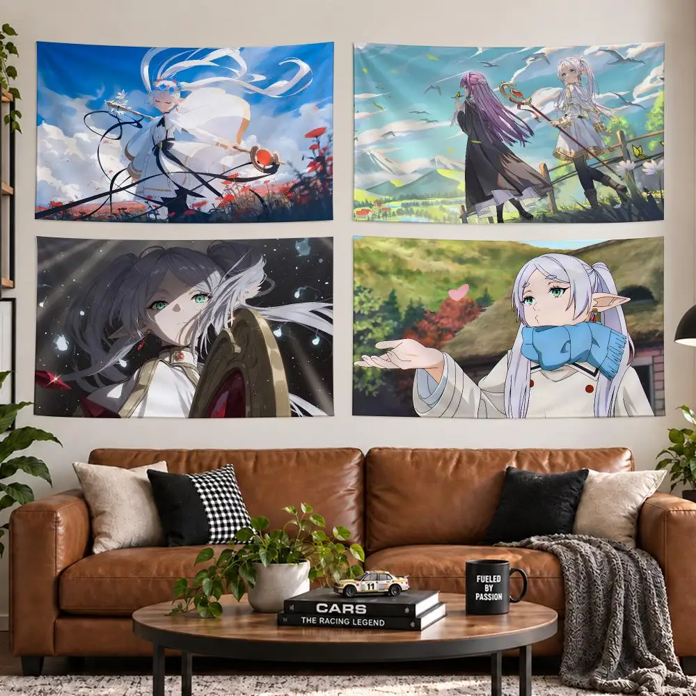 Anime Frieren Beyond Journeys End Tapestry Outdoor Parties Bedrooms Living Rooms Dorm Rooms Wall Decor Banners Gifts