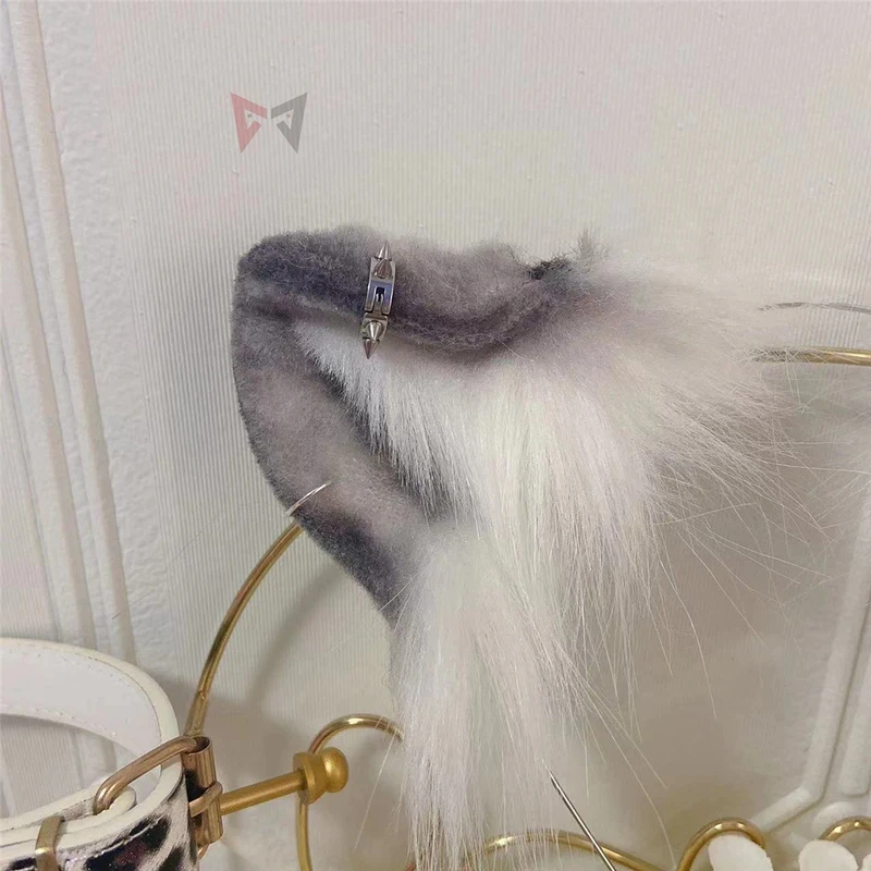 

CyMMGG New Snow Leopard Ears HairhoopTail Beast Style Cosplay Necklace Earrings Headwear Costume Accessories Custom Made