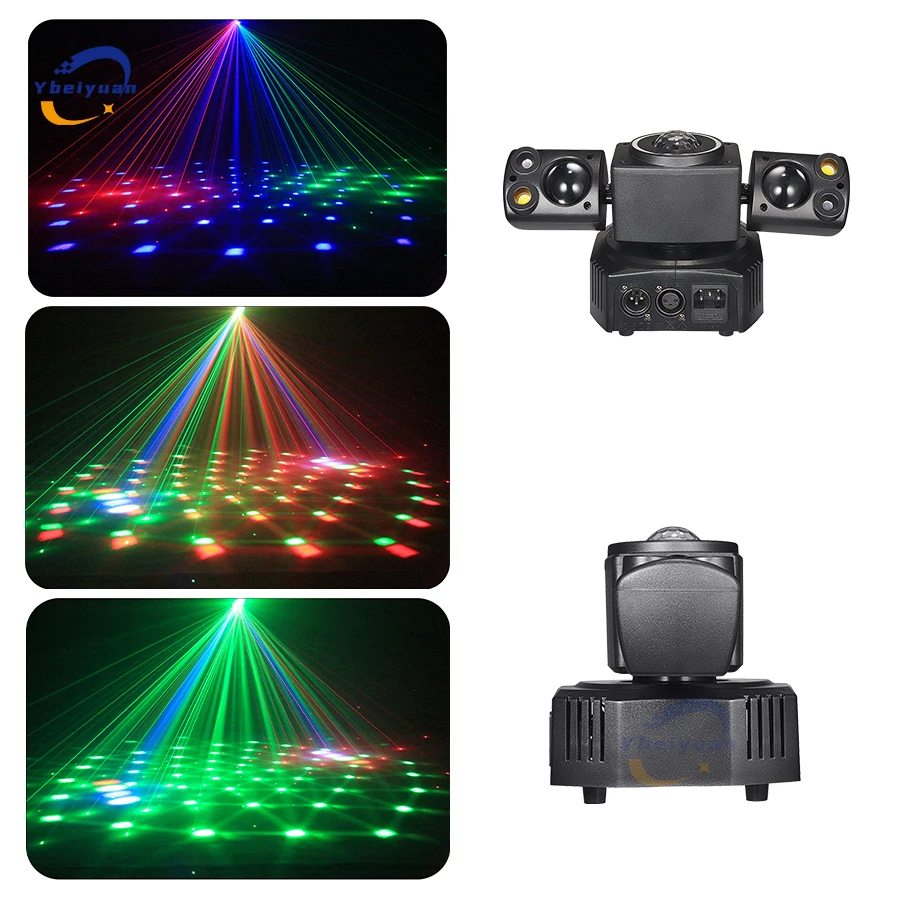 RGBW 60W Party Effect Beam Red And Green Laser Strobe With Aperture Remote Control DMX512 DJ Disco Bar KTV Christmas Stage Light image 6