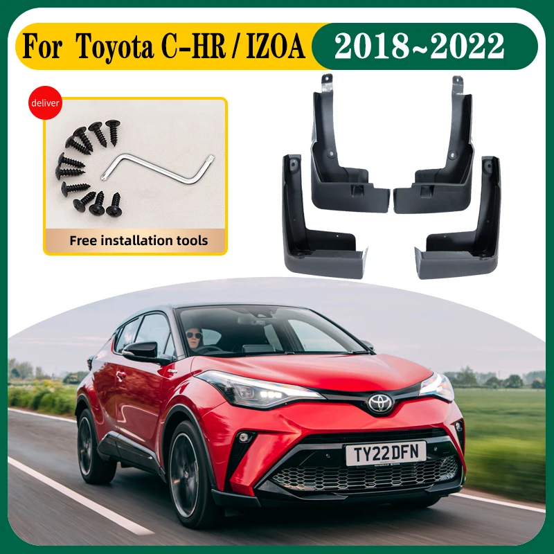 

4PCS Car Anti-splash Mudguards For Toyota C-HR CHR IZOA 2018~2022 2020 Car Mud Flaps Splash Guard Front Rear Fenders Accessories