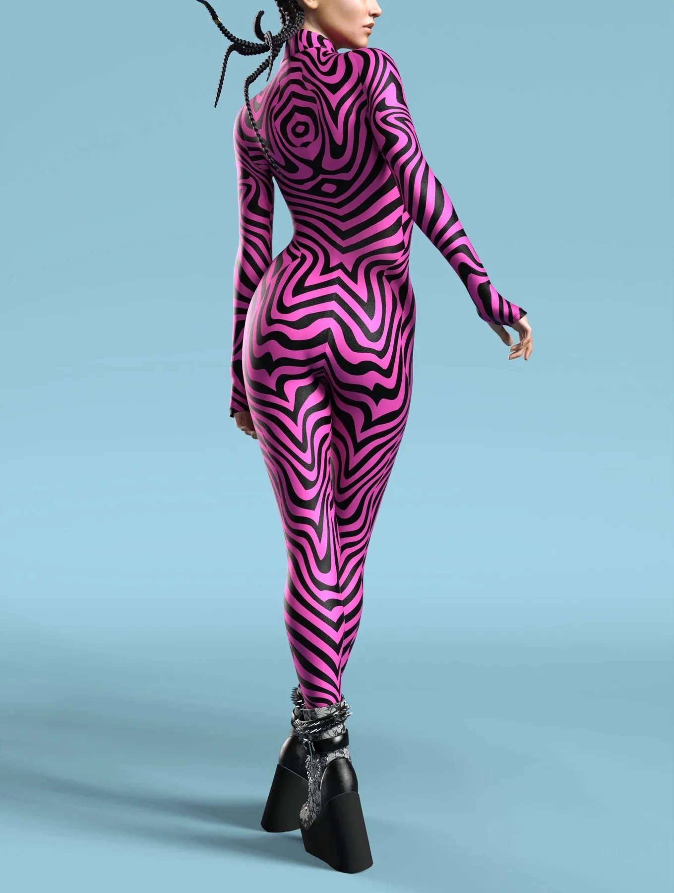 Damen Herren Muskel-Mensch Wüste Dazzle in Sieben Farben 3D-Druck Verkleidungs-Jumpsuit Halloween-Party Cosplay-Kostüme Outfit – Detail 25