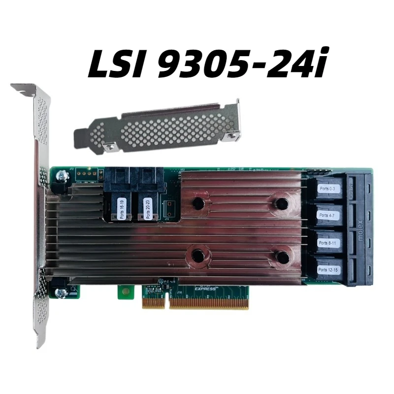 

LSI 9305-24i 24 Port 12Gbps SAS HBA Controller Card PCIe 3.0 for RAID Storage