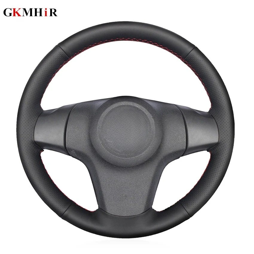 Artificial Leather Black Car Steering Wheel Cover for Chevrolet Niva 2009-2017 (3-Spoke) Vauxhall Corsa (D) Opel Corsa (D)