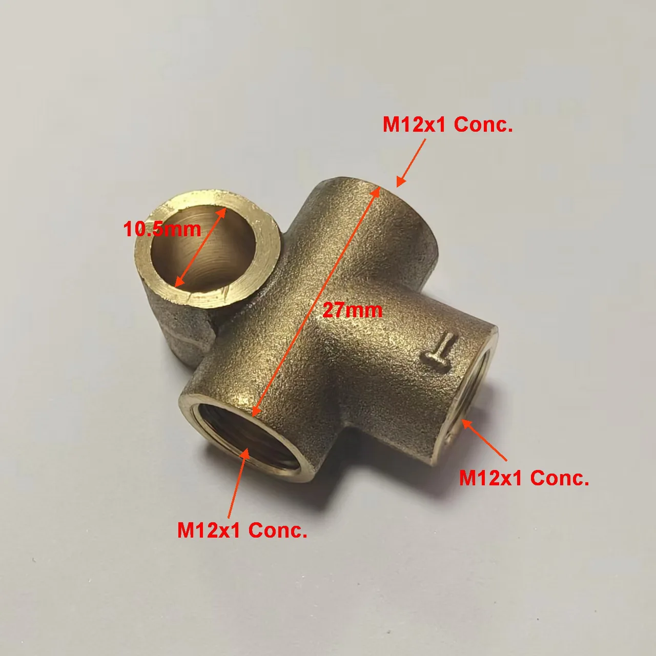 

Тройник для тормозной магистрали M12X1, внутренний, вогнутый